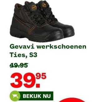 Welkoop Gevavi werkschoenen ties, s3 aanbieding