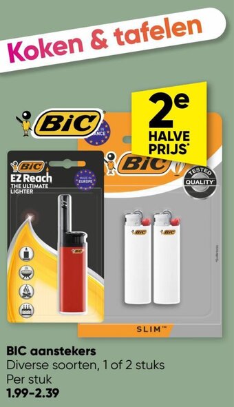 Big Bazar BIC aanstekers Diverse soorten, 1 of 2 stuks aanbieding