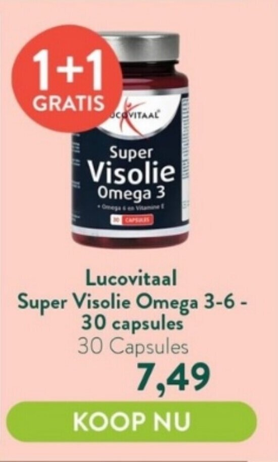 Lucovitaal Super Visolie Omega 3630 capsules aanbieding bij Holland