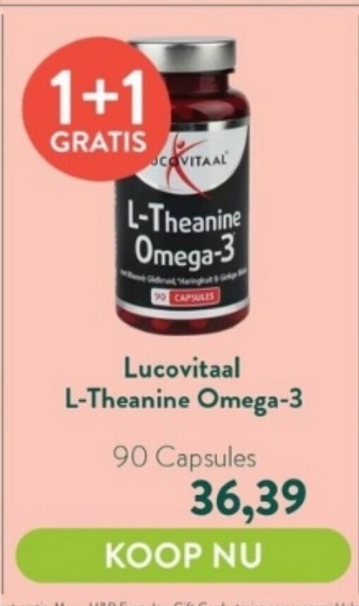 Lucovitaal LTheanine Omega3 90 Capsules aanbieding bij Holland & Barrett