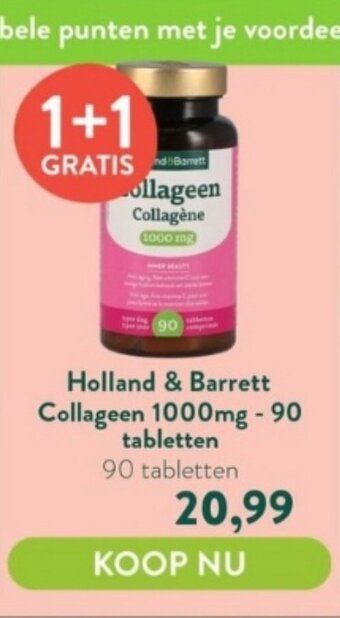 Holland & Barrett Holland & Barrett Collageen 1000mg - 90 tabletten aanbieding
