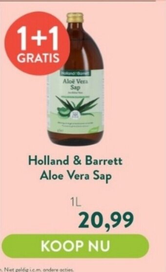 Holland & Barrett Holland & Barrett Aloe Vera Sap 1L aanbieding