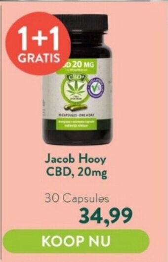 Holland & Barrett Jacob Hooy CBD, 20mg 30 Capsules aanbieding