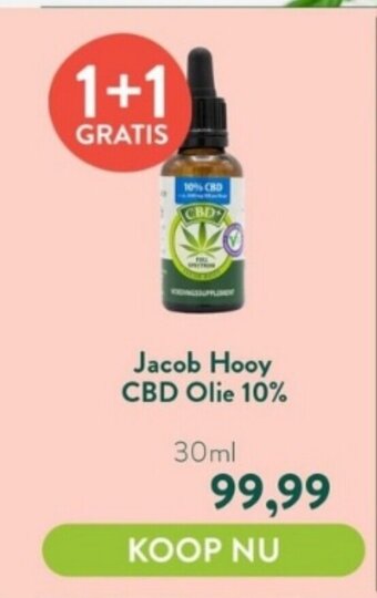 Holland & Barrett Jacob Hooy CBD Olie 10% 30ml aanbieding