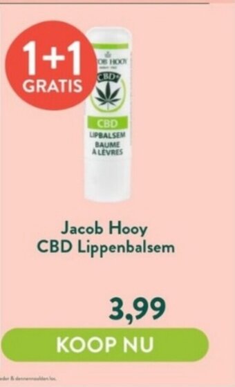 Holland & Barrett Jacob Hooy CBD Lippenbalsem aanbieding