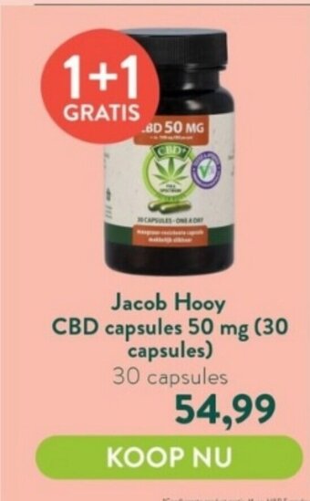 Holland & Barrett Jacob Hooy CBD capsules 50 mg (30 capsules) aanbieding