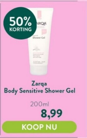 Holland & Barrett Zarqa Body Sensitive Shower Gel 200ml aanbieding