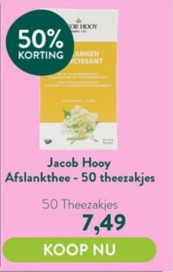 Holland & Barrett Jacob Hooy Afslankthee - 50 theezakjes aanbieding