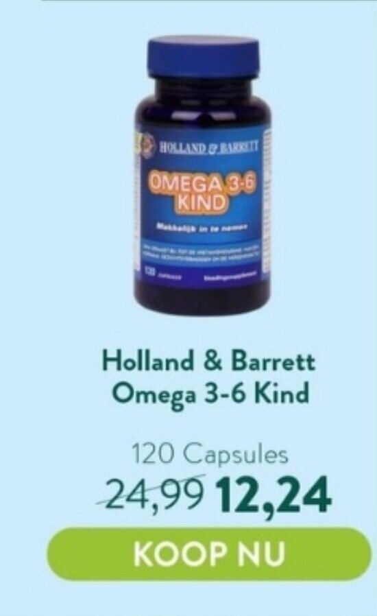 Holland & Barrett Omega 36 Kind 120 Capsules aanbieding bij Holland