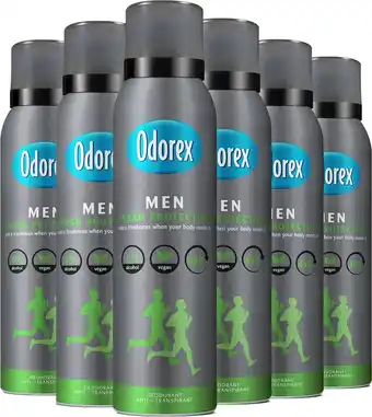 Bol.com Odorex for men fresh protection deodorant spray - voordeelverpakking - man - 6x 150ml aanbieding