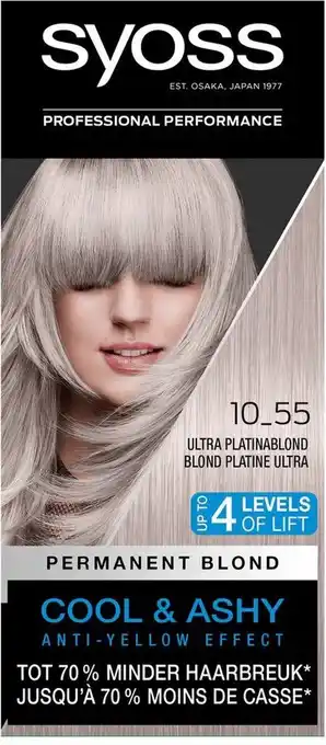 Bol.com Syoss color blond cool blonds 10-55 ultra platinum blond - 1 stuk aanbieding