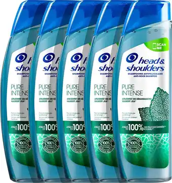 Bol.com Head & shoulders pure intense kalmeert jeuk - anti-roos - shampoo - met pepermunt - 5 x 250ml aanbieding