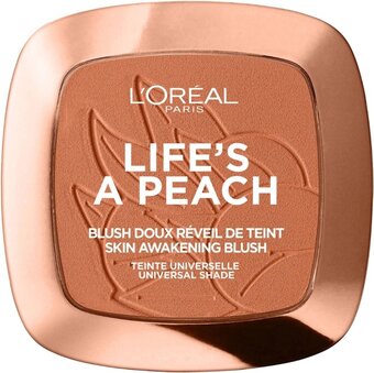 Bol.com L’oréal paris make-up designer wake up & glow blush - 01 life's a peach - blush aanbieding
