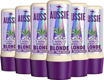 Bol.com Aussie blonde 3 minute miracle haarmasker conditioner - voordeelverpakking - 6 x 225 ml aanbieding