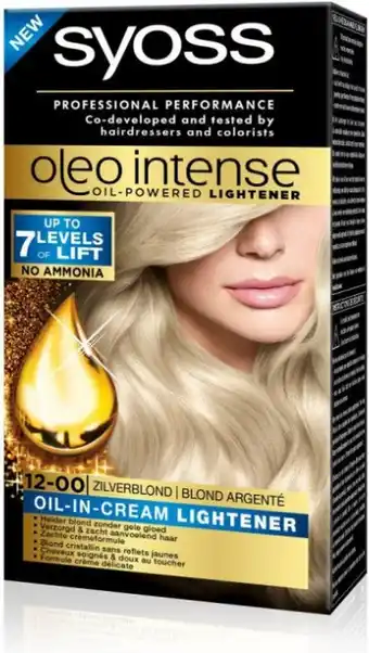 Bol.com Syoss oleo intense 12-00 zilverblond haarverf - 1 stuk aanbieding