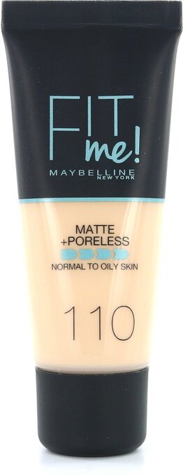 Bol.com Maybelline fit me matte & poreless foundation - 110 porcelain aanbieding