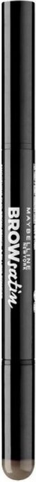 Bol.com Maybelline brow satin duo wenkbrauwpotlood en poeder - 04 dark brown - donkerbruin aanbieding