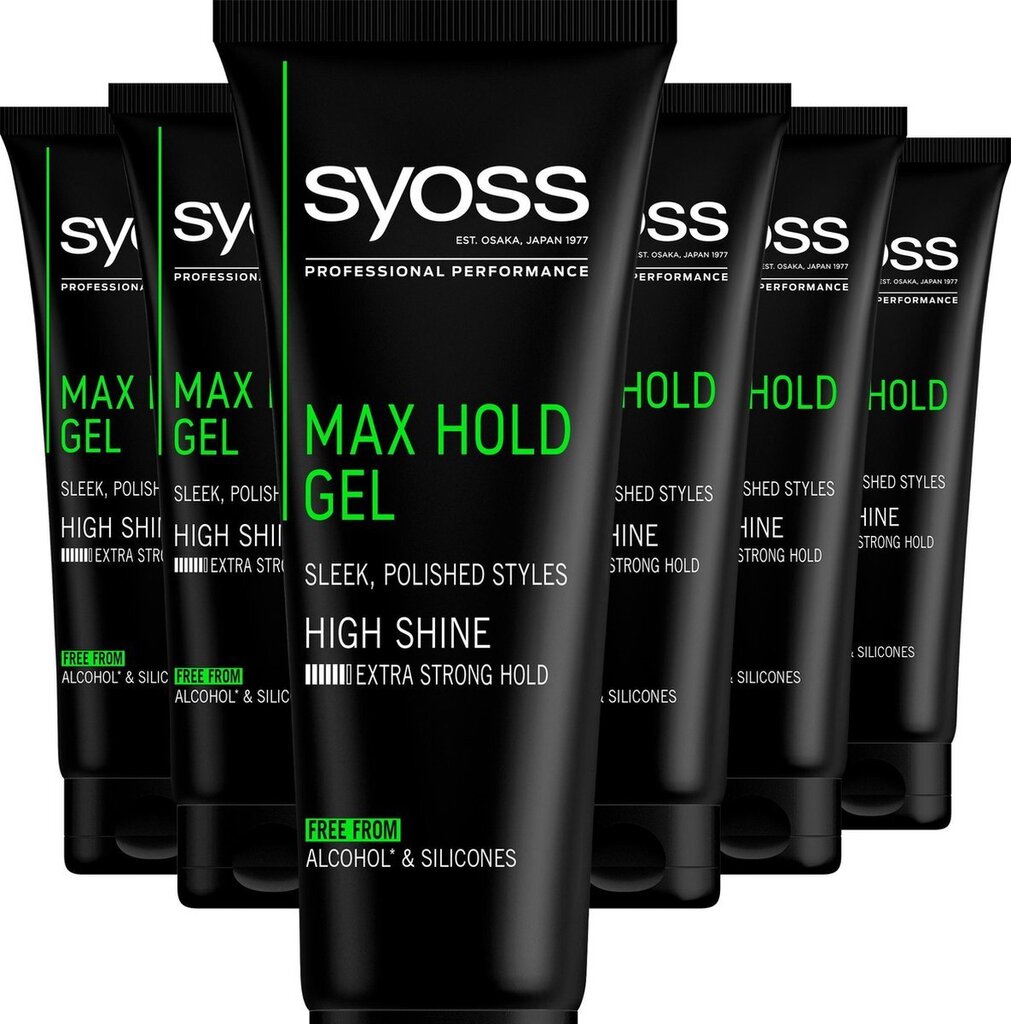Syoss max hold gel haargel haarstyling voordeelverpakking 6 x