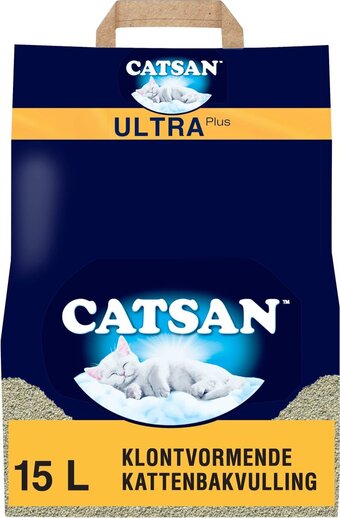 Bol.com Catsan ultra - kattenbakvulling klontvormend - zak - 15l aanbieding