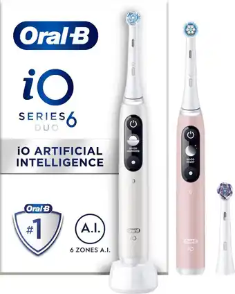 Bol.com Oral-b io 6 - elektrische tandenborstels - wit en roze aanbieding