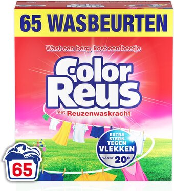 Bol.com Color reus waspoeder wasmiddel - witte reus - voordeelverpakking - 65 wasbeurten aanbieding