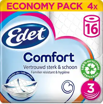 Bol.com Edet comfort - 3-laags wc papier - 64 rollen aanbieding