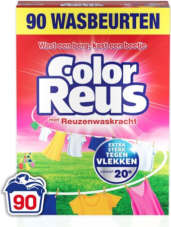 Bol.com Color reus waspoeder wasmiddel - voordeelverpakking - 90 wasbeurten aanbieding