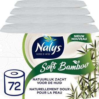 Bol.com Nalys soft bamboo - 3 laags toiletpapier - 72 rollen aanbieding