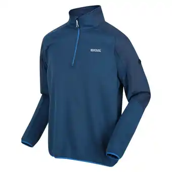 Decathlon Highto iii wandelfleece met halve rits voor heren - blauw aanbieding