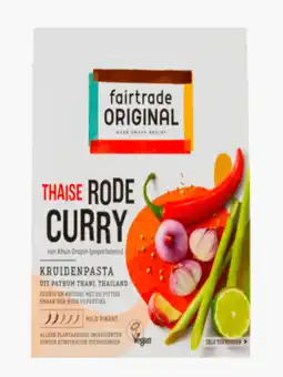 Flink Fairtrade original thaise rode curry 70g aanbieding