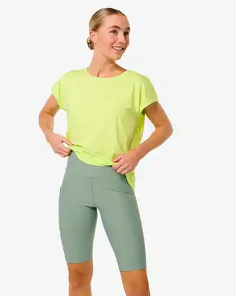 HEMA Hema dames sportlegging kort (groen) aanbieding