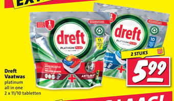 Nettorama Dreft vaatwas platinum all in one aanbieding