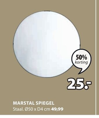 Jysk MARSTAL SPIEGEL Staal. Ø50 x D4 cm aanbieding