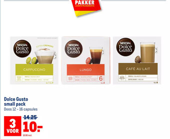 Makro Dolce Gusto small pack Doos 12-16 capsules aanbieding