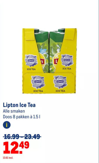 Makro Lipton Ice Tea Alle smaken Doos 8 pakken à 1.51 aanbieding