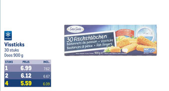 Makro Vissticks 30 stuks Doos 900 g aanbieding