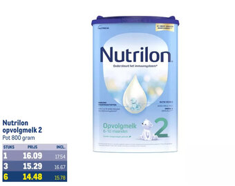 Makro Nutrilon opvolgmelk 2 Pot 800 gram aanbieding