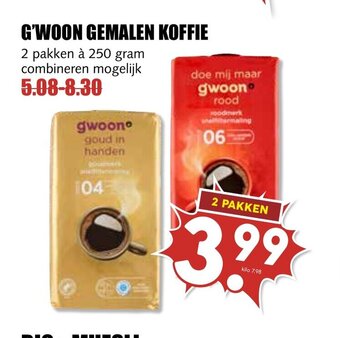 De Boerenschuur G'WOON GEMALEN KOFFIE aanbieding