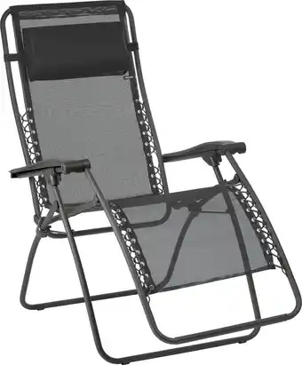 Bol.com Lafuma rsxa - relaxstoel - inklapbaar - verstelbaar - zero gravity - black aanbieding
