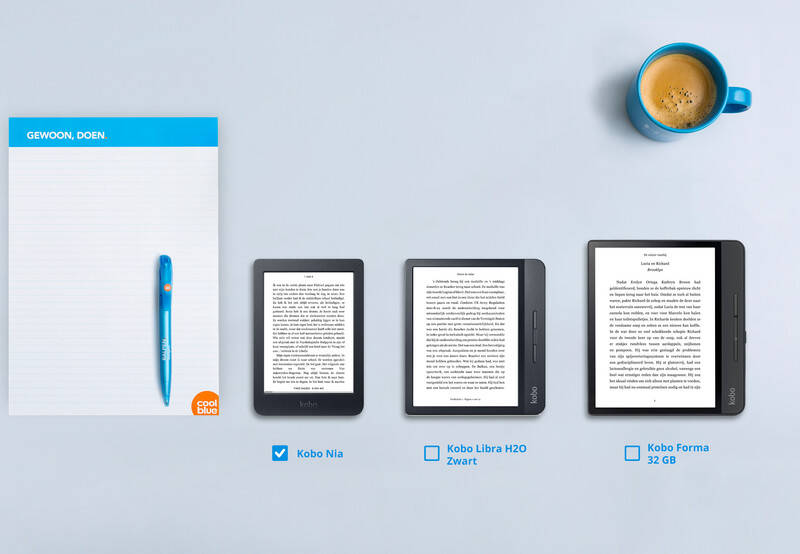 Coolblue Kobo nia + bluebuilt oplader aanbieding