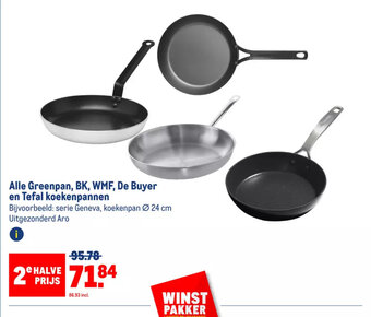 Makro Alle Greenpan, BK, WMF, De Buyer en Tefal koekenpannen aanbieding