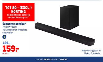 Makro Samsung soundbar Type HW-Q60B aanbieding