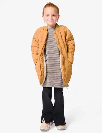 HEMA Hema kinder jas doorgestikt bruin (bruin) aanbieding