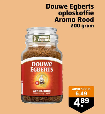 Trekpleister Douwe egberts oploskoffie aroma rood aanbieding