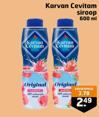 Trekpleister Karvan cevitam siroop 600 ml aanbieding