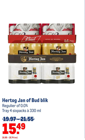 Makro Hertog jan of bud blik aanbieding