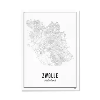 Wehkamp Wijck. poster zwolle city  (50x70 cm) aanbieding