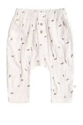 Wehkamp Your wishes baby regular fit broek nikola met all over print ecru aanbieding