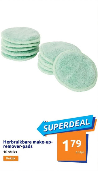 Action Herbruikbare make-up-remover-pads aanbieding