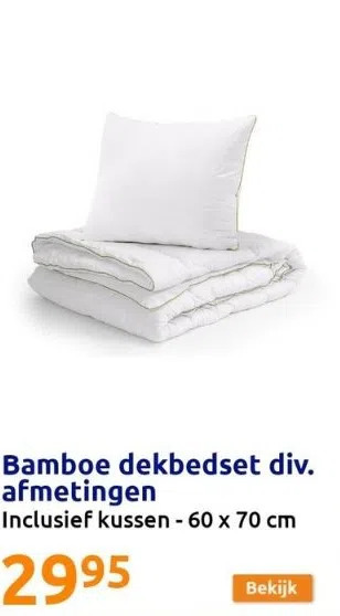 Action Bamboe dekbedset div. afmetingen aanbieding